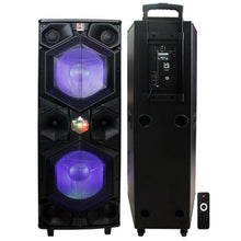Load image into Gallery viewer, 2 MR DJ VEGAS Double 15" 3-Way Full-Range Powered/Active DJ PA Multipurpose Live Sound Bluetooth Loudspeaker
