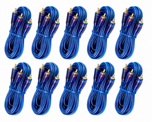 Load image into Gallery viewer, 10 MK Audio 17' RCA Stereo Plug Cable 2 Male to 2 Male Car Stereo Marine Home Audio