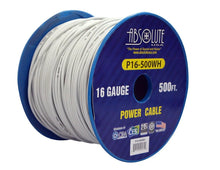 Load image into Gallery viewer, Absolute P16-500WH 16 Gauge 500-Feet White Spool Primary Remote Power Wire Cable