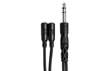 Load image into Gallery viewer, Hosa YMP-234 Y Cable, 1/4 in TRS to Dual 3.5 mm TRSF