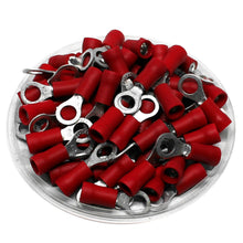 Load image into Gallery viewer, E-RTR2218-100 22/18-Gauge Red Economy Nylon Ring Terminals