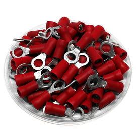 E-RTR2218-100 22/18-Gauge Red Economy Nylon Ring Terminals