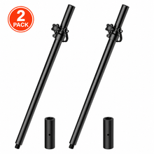 Load image into Gallery viewer, 2 MR DJ SS50 Adjustable Subwoofer Speaker Pole M20 Threaded &amp; 35mm Mount Dual 35mm/38mm