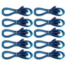 Load image into Gallery viewer, Absolute 10 Pack 15' RCA Stereo Plug Cable 2 Male to 2 Male Car Stereo Marine Home Audio