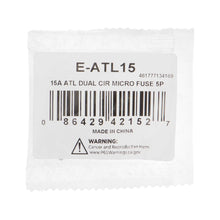 Load image into Gallery viewer, Install Bay E-ATL15 15 Amp ATL Dual Circuit Micro Fuses - 5 Pack