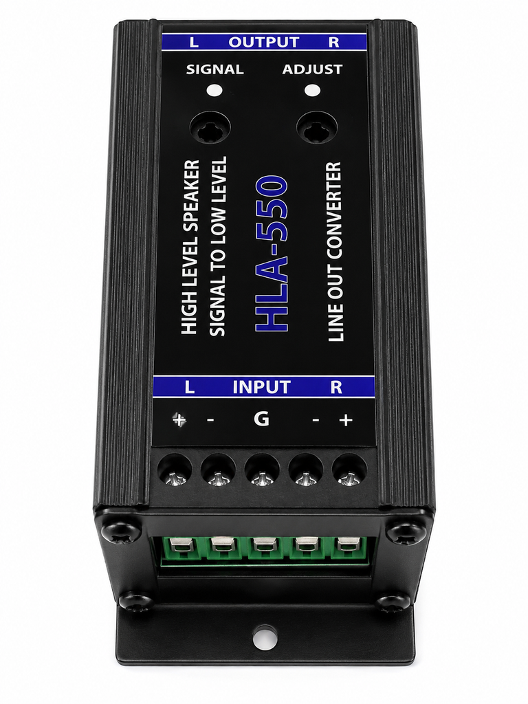 Absolute HLA550 2-Ch High-to-Low Line Output Converter Adjustable Speaker Level to RCA Converter