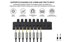Load image into Gallery viewer, MR DJ Microamp HA800 Ultra-compact 8-channel stereo headphone amplifier