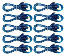 10 Absolute 17' RCA Stereo Plug Cable 2 Male to 2 Male Car Stereo Marine Home Audio