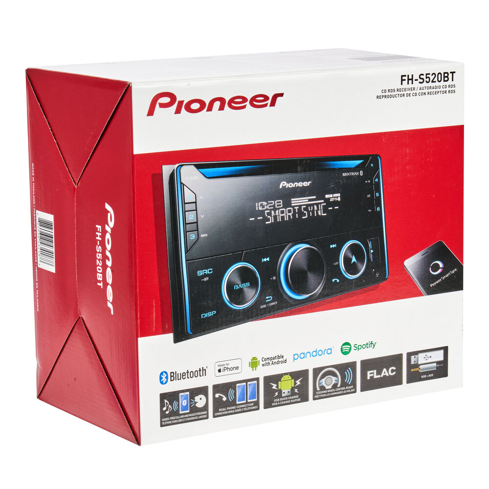 Pioneer FH-S520BT Double DIN Bluetooth MIXTRAX USB CD Stereo In-Dash Receiver
