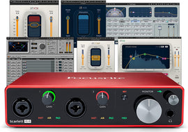 Focusrite Scarlett 4i4 3rd Gen 4-in, 4-out USB Audio Interface Bundle with 4 3' XLR-XLR Cable