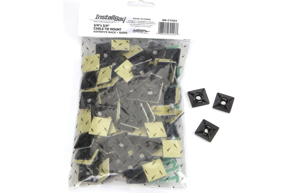 Install Bay IBR-CTM34 3/4" Adhesive-backed Cable Tie Mounts