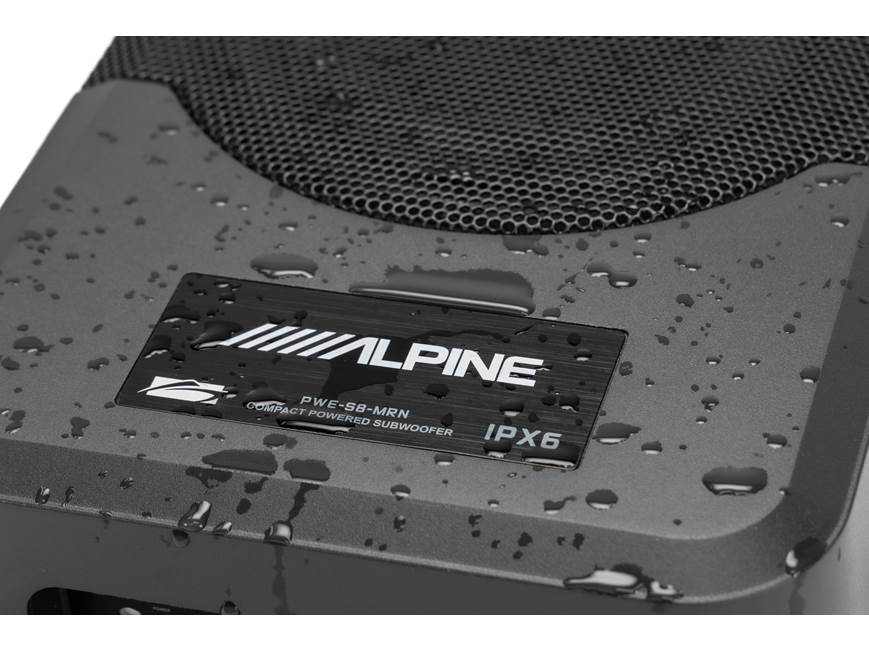 Alpine PWE-S8-MRN 240W Loaded Single 8" Amplified Marine Enclosure
