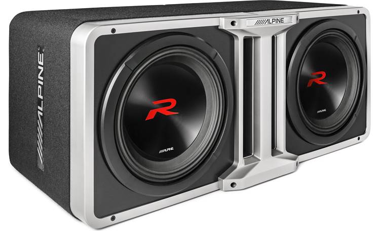 Alpine R2-SB12V x2 Loaded 12" 750W R-W12D4 Subwoofers + Ported Sub Enclosure Box
