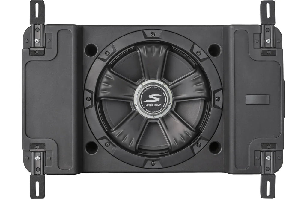 Alpine SS-SB12 Single 12” S-Series Shallow Preloaded Subwoofer Enclosure Bundle