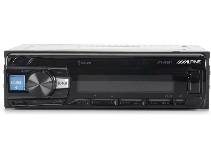 Alpine UTE-63BT Single-DIN Shallow-Chassis Bluetooth Digital Media Receiver