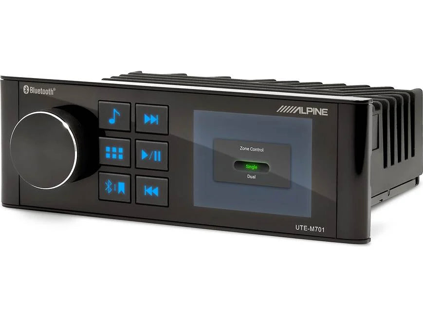 Alpine UTE-M701 2.8" Single DIN Digital Media Marine Receiver Bluetooth (Non-NMEA)