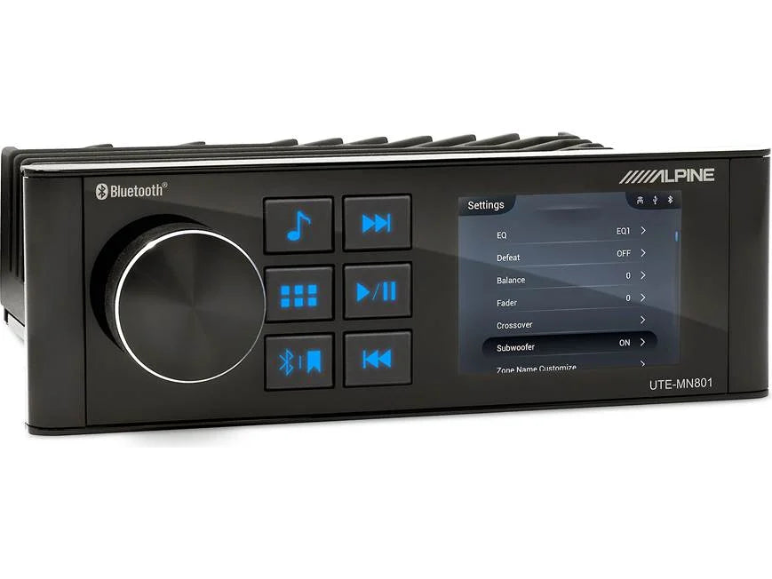 Alpine UTE-MN801 2.8" Single DIN Digital Media Marine Receiver Bluetooth (NMEA 2000)