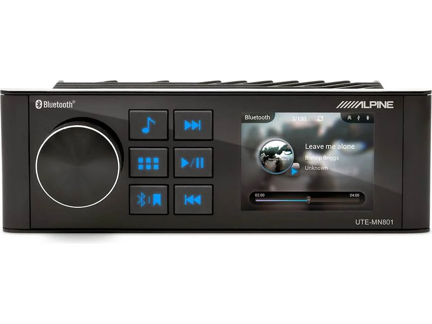Alpine UTE-MN801 2.8" Single DIN Digital Media Marine Receiver Bluetooth (NMEA 2000)