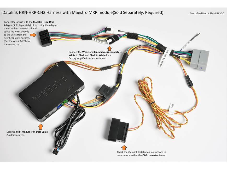 iDatalink Maestro HRN-HRR-CH2 Vehicle-specific Harness