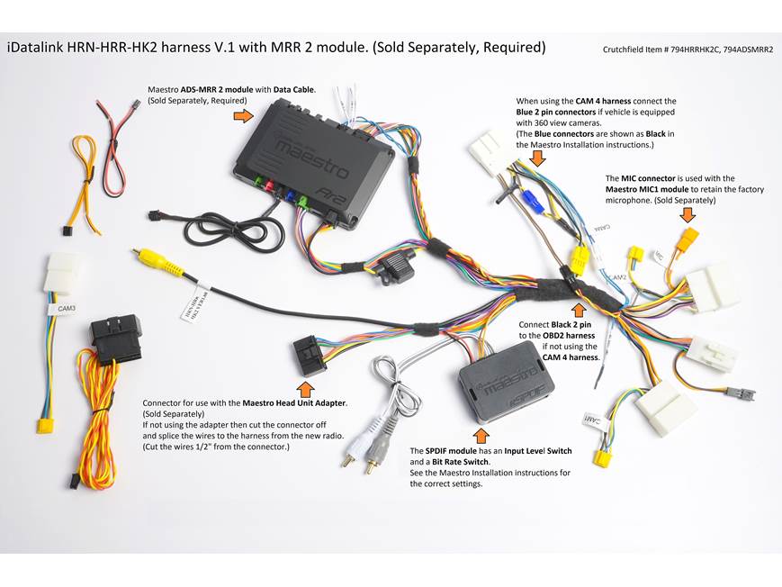 iDatalink Maestro HRN-HRR-HK2 Vehicle-Specific Harness