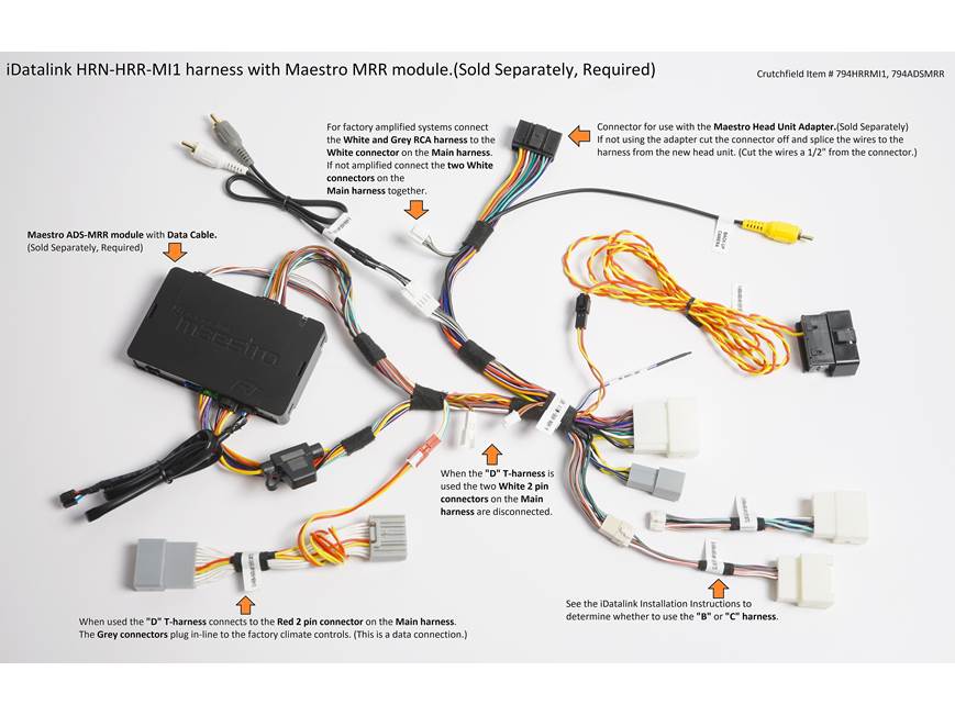 iDatalink Maestro HRN-HRR-MI1 Vehicle-specific Harness