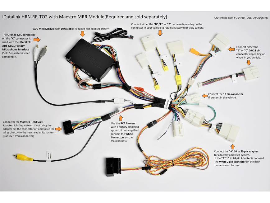 iDatalink Maestro HRN-HRR-TO1 Vehicle-specific Harness