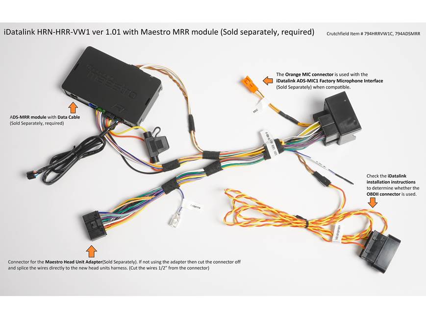 iDatalink Maestro HRN-HRR-VW1 Vehicle-specific Harness