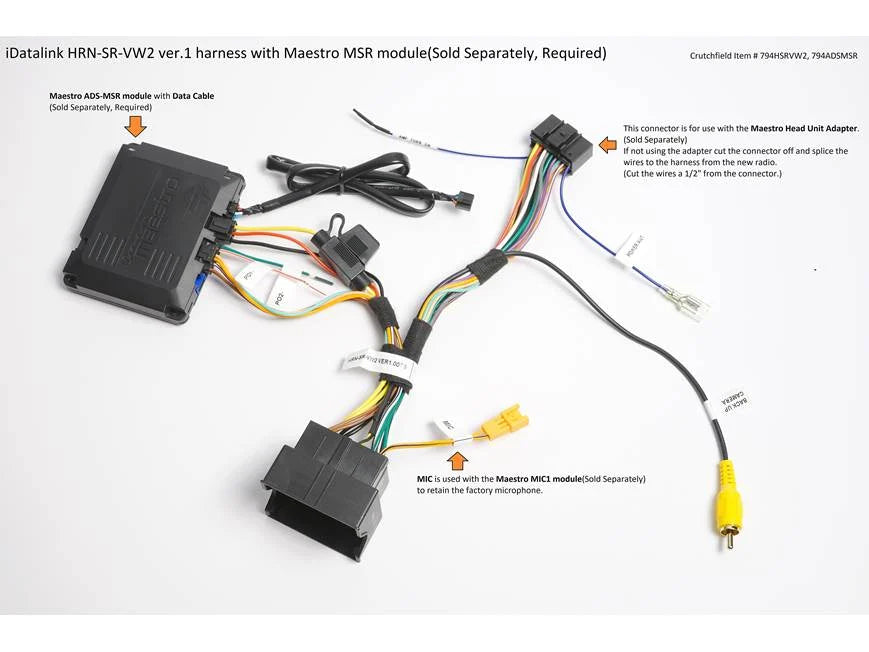 iDatalink Maestro HRN-SR-VW2 Vehicle-specific Harness