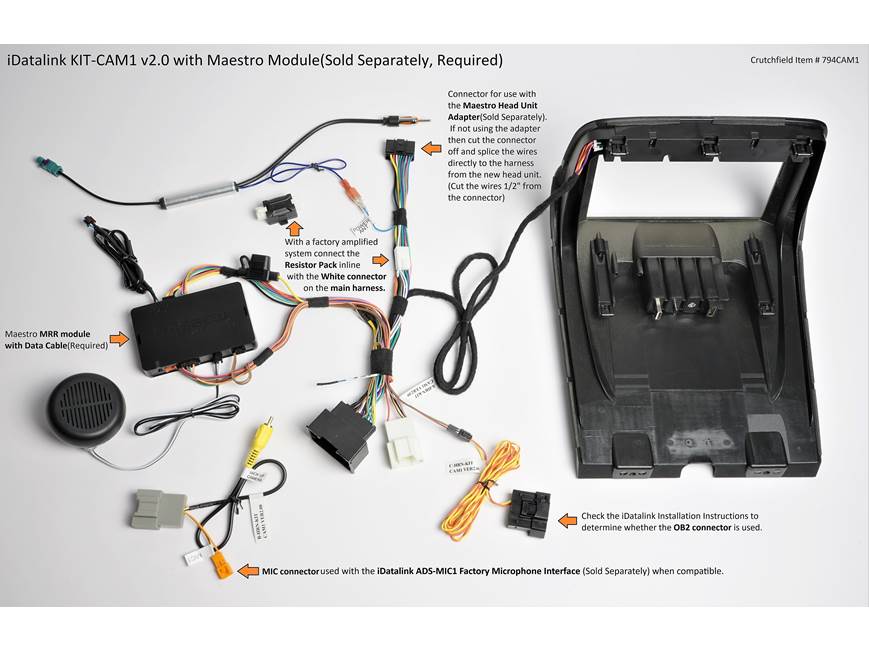 iDatalink Maestro KIT-CAM1 Dash and Wiring Kit