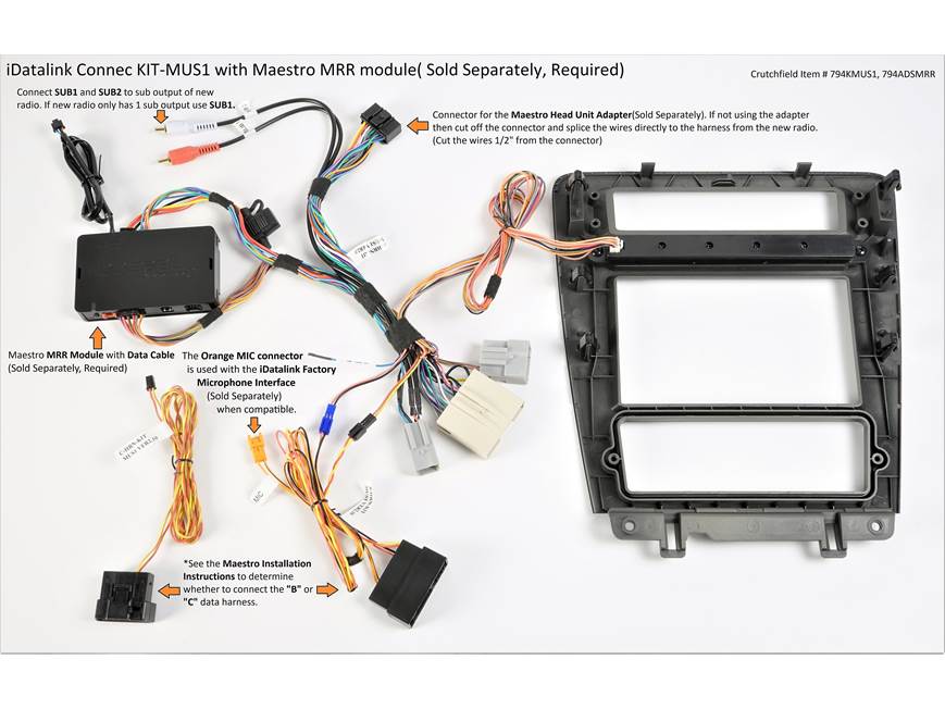 iDatalink Maestro KIT-MUS1 Dash and Wiring Kit