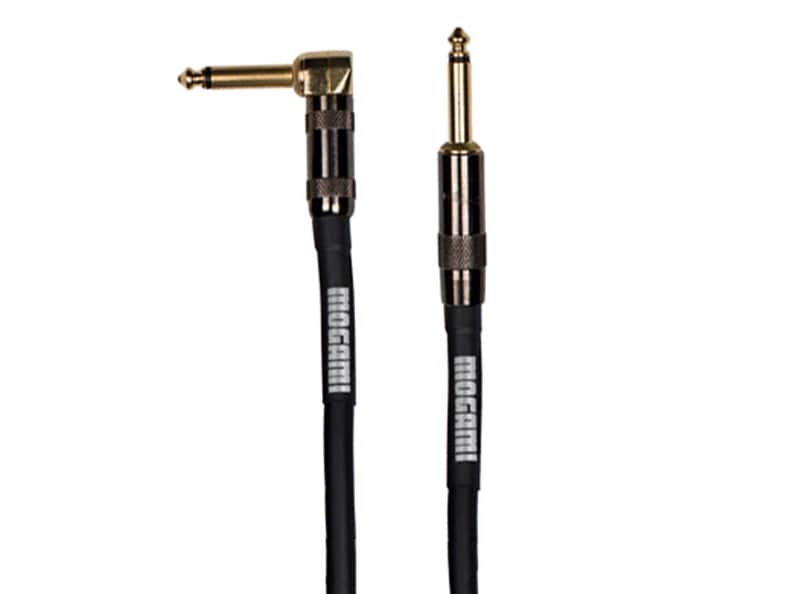 Mogami PLATINUM GUITAR-40R Straight to Right Angle Instrument Cable - 40FT