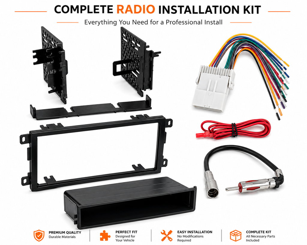 Absolute Car Stereo Dash Kit Harness Antenna Fit GM GMC Chevy Cadillac Pontiac