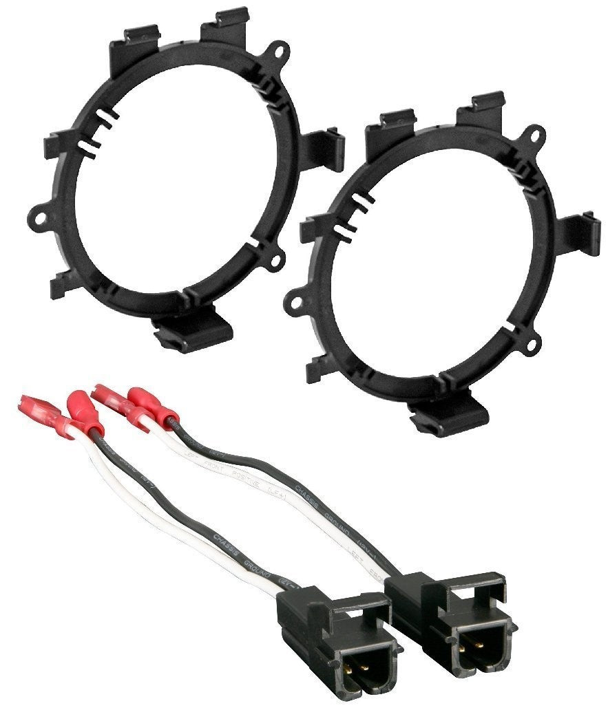 GMSB345 2 Pair GM Speaker Adapter For 6.5" Speakers + Wiring Harness (2Pairs)