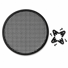 Load image into Gallery viewer, 12" Steel Speaker Subwoofer Sub Waffle Mesh Grill Cover w/ Clips &amp; Screws (pair)