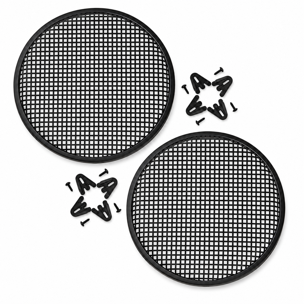 2 GR-10 10" Speaker Waffle Grill Clipless Grill for Speakers And Woofers