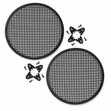 Load image into Gallery viewer, 12" Steel Speaker Subwoofer Sub Waffle Mesh Grill Cover w/ Clips &amp; Screws (pair)