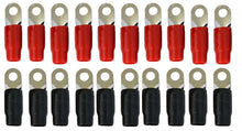 Load image into Gallery viewer, A/T AGRT0020 1/0 Gauge Crimp Ring Terminals Connectors 20-Pack (Red, Black)