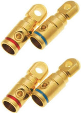 Load image into Gallery viewer, Absolute GRT102-4 2 Pair 2 Gauge Gold Power Ring Terminal