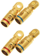 Load image into Gallery viewer, Absolute GRT108-4 2 Pair 8 Gauge Gold Power Ring Terminal