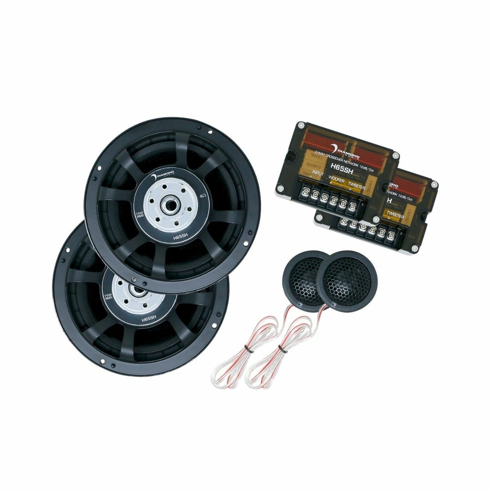 Diamond Audio H65SH HEX Series 6.5 “ 2-Way Shallow Component Set w/Silk Dome Tweeter