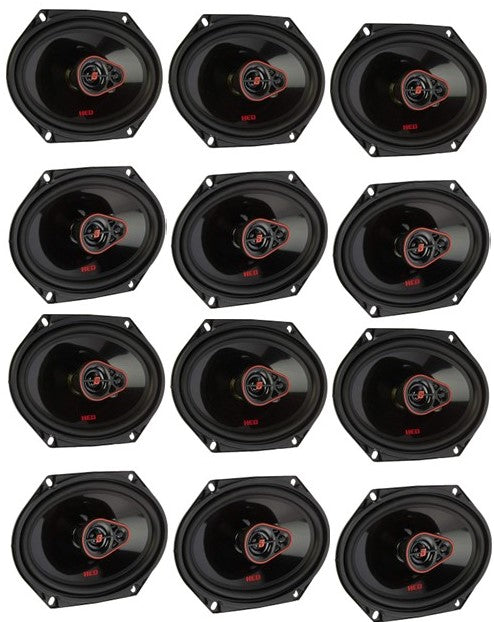 6 Pairs Cerwin-Vega H7683 HED Series 6" x 8" (5" x 7") 3-Way Coaxial Car Speakers