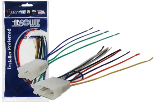 Absolute USA H950/1761 Radio Wiring Harness Fit Toyota 1987-2008 Power 4 Speaker (70-1761, TWH-950)