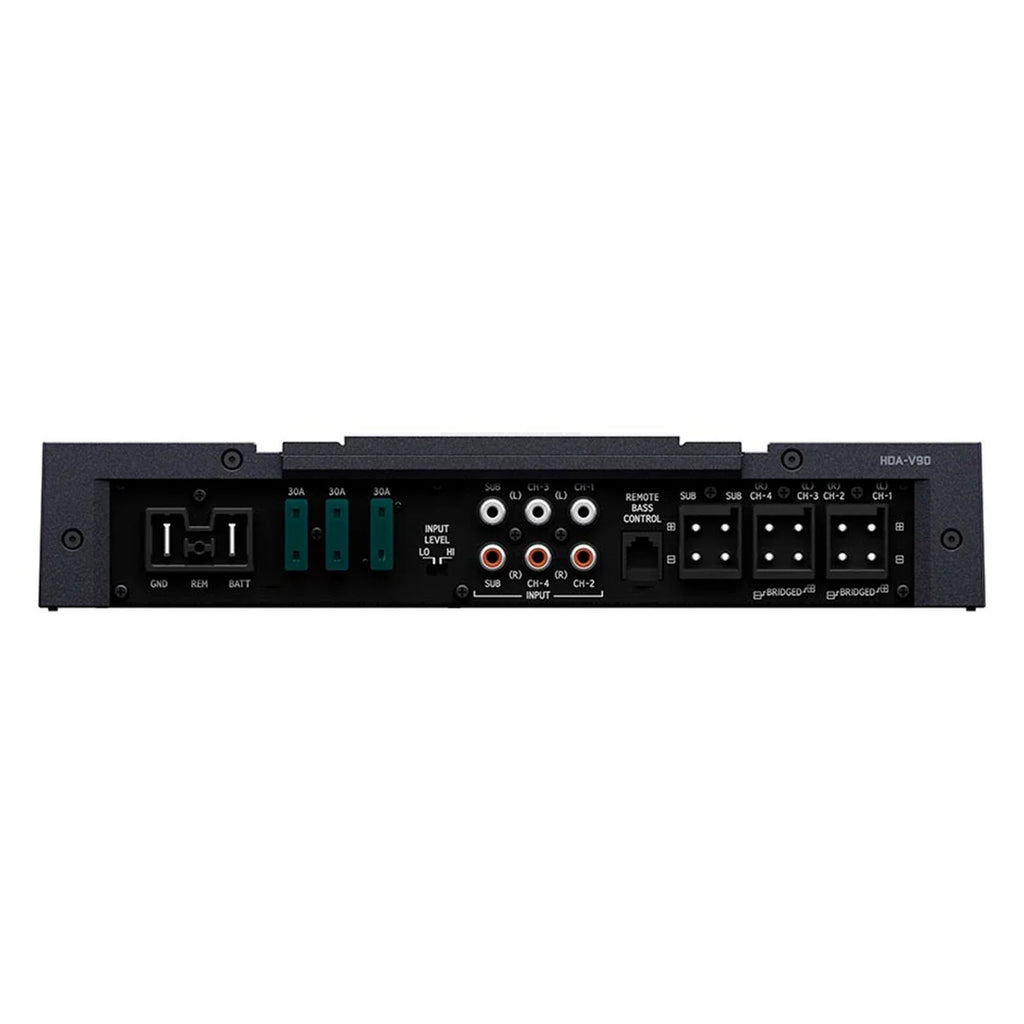 Alpine HDA-V90+RS-W10D4 Status Hi-Res 5-Channel Amplifier & 10-inch R-Series Shallow Subwoofer with Dual 4-Ohm Bundle