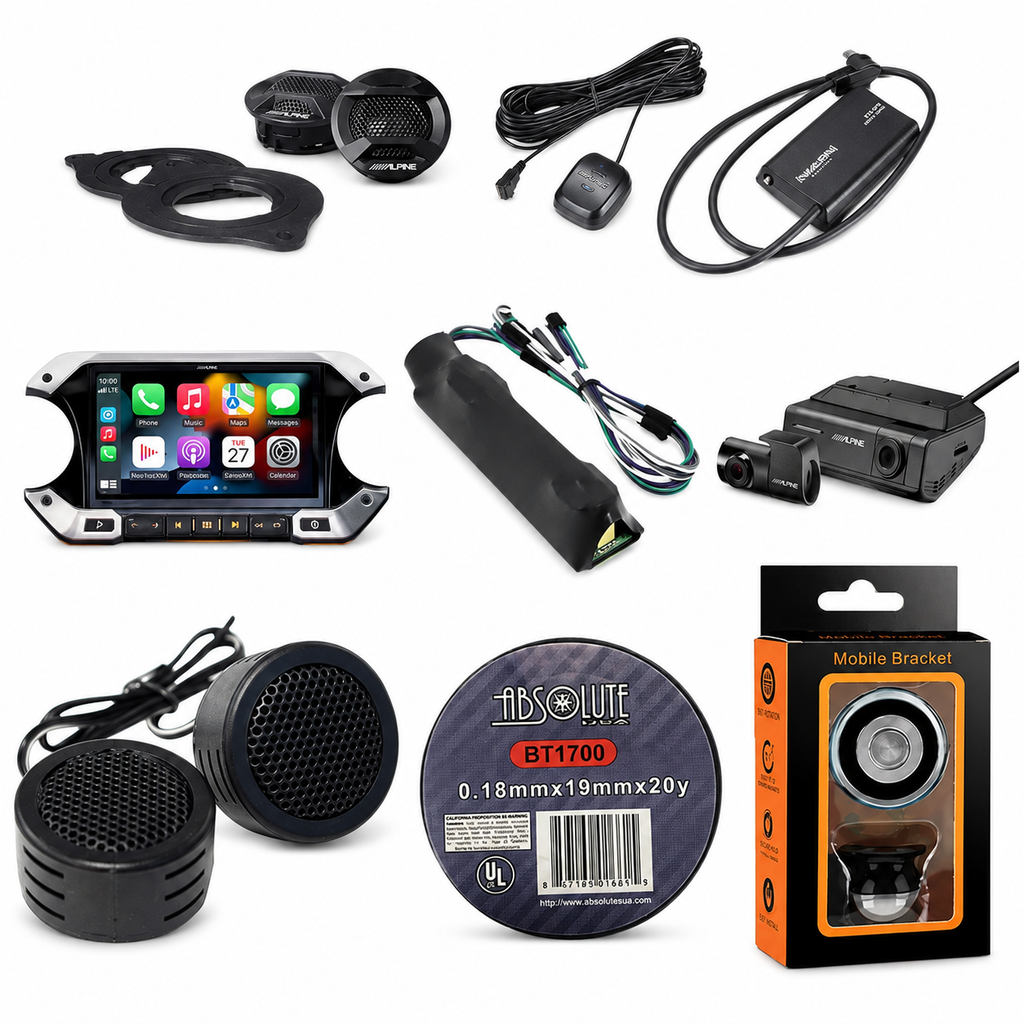 Alpine JL Wrangler i509-WRA-JL SPV-10TW-WRA Premium Audio Integration Dash Camera Sirius Tuner Bundle