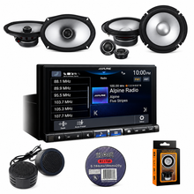 Load image into Gallery viewer, Alpine iLX-507 7" CarPlay &amp; Android Auto + S2-S65C 6.5" Component + S2-S69 6x9 Speakers + Accessory Bundle
