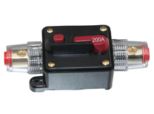 Load image into Gallery viewer, Absolute ICB200-02 200 Amp Circuit Breaker 0/4 AWG Inline Manual Reset Fuse Holder