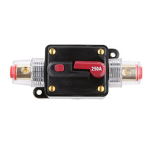 Load image into Gallery viewer, Absolute ICB250 4/8 AWG 250 Amp in-line Circuit Breaker with Manual Reset Car Auto Marine Boat Stereo