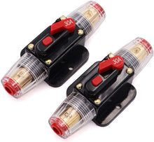 Load image into Gallery viewer, 2 Absolute ICB30 30 Amp Circuit Breaker 4/8 AWG Inline Manual Reset Fuse Holder