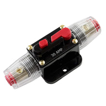 Load image into Gallery viewer, 2 Absolute ICB30 4/8 AWG 30 Amp in-line Circuit Breaker Manual Reset with Manual Reset Car Auto Marine Boat Stereo