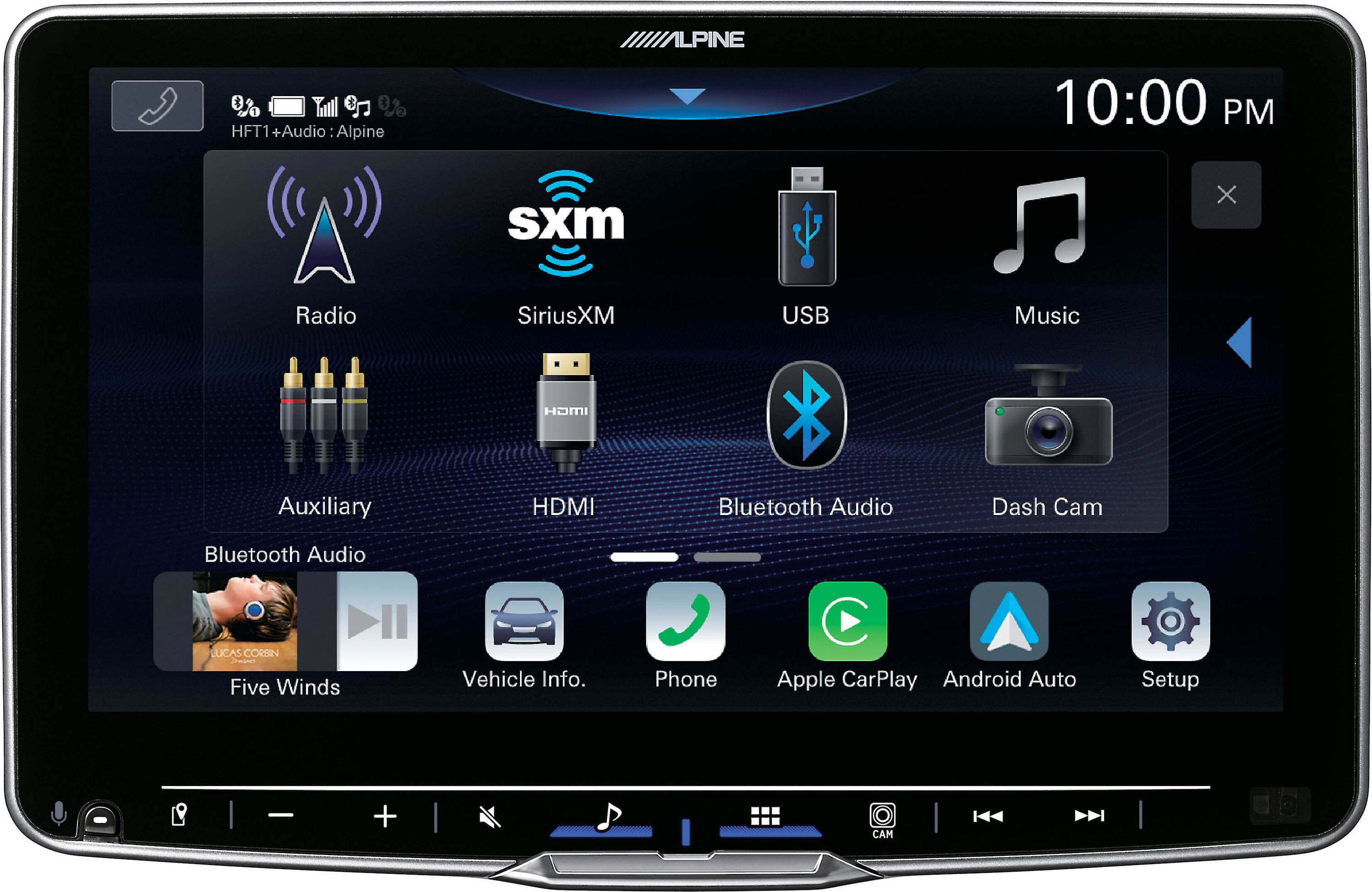 Alpine iLX-F509 9" Digital multimedia + Halo wireless subwoofer level controller